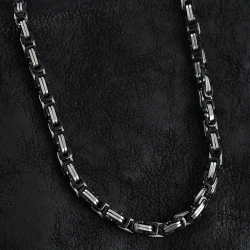 Mey İthalat® 316L Çelik Kral Zincir Model Gümüş Renk Erkek Kolye