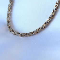 Mey İthalat® 316L Çelik Mix Renk Kral Zincir Model Erkek Kolye