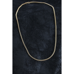 Mey İthalat® 316L Çelik Örme Zincir Model Gold Renk Erkek Kolye