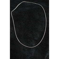 Mey İthalat® 316L Çelik Örme Zincir Model Gümüş Renk Erkek Kolye