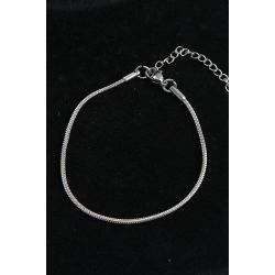 Mey İthalat® 316L Çelik Oval İtalyan Model Gümüş Renk Erkek Bileklik