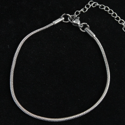 Mey İthalat® 316L Çelik Oval İtalyan Model Gümüş Renk Erkek Bileklik