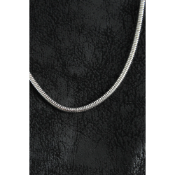 Mey İthalat® 316L Çelik Oval İtalyan Zincir Model Gümüş Renk Erkek Kolye