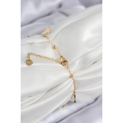 Mey İthalat® 316L Çelik Sıralı Yonca Model Gold Renk Kadın Bileklik