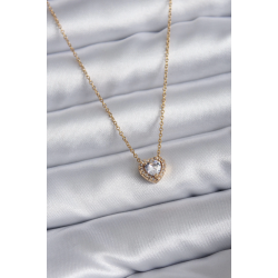 Mey İthalat® 316L Çelik Zincir Gold Renk Charm Kadın Kolye