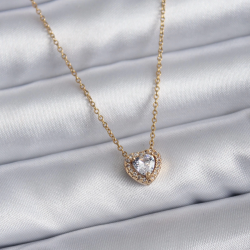 Mey İthalat® 316L Çelik Zincir Gold Renk Charm Kadın Kolye