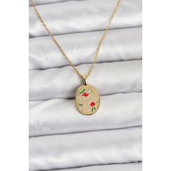 Mey İthalat® 316L Çelik Zincir Gold Renk Fil Figürlü Kadın Kolye