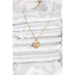 Mey İthalat® 316L Çelik Zincir Gold Renk Kalp Figürlü Kadın Kolye