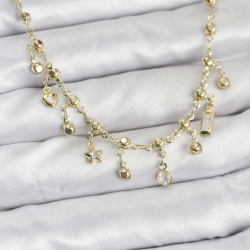 Mey İthalat® 316L Çelik Zincir Gold Renk Kolye