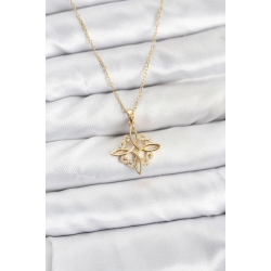 Mey İthalat® 316L Çelik Zincir Gold Renk Sonsuzluk Model Zirkon Taşlı Kadın Kolye