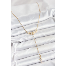 Mey İthalat® 316L Çelik Zincir Gold Renk Yıldız Model Y Kadın Kolye