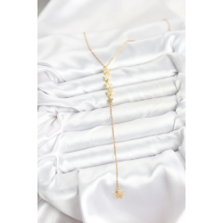 Mey İthalat® 316L Çelik Zincir Gold Renk Yıldız Model Y Kolye