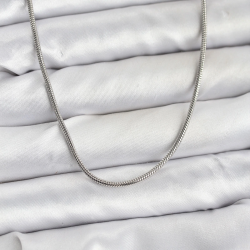 Mey İthalat® 316L Çelik Zincir Gümüş Renk 60 cm Yılan Zincir Kadın Kolye