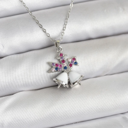 Mey İthalat® 316L Çelik Zincir Gümüş Renk Chirtsmas Bell Model Yılbaşı Temalı Kadın Kolye