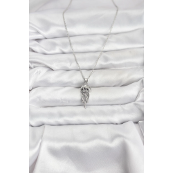 Mey İthalat® 316L Çelik Zincir Gümüş Renk Deniz Anası Model Zirkon Taşlı Kadın Kolye