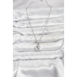 Mey İthalat® 316L Çelik Zincir Gümüş Renk Deniz Kabuğu ve Deniz Yıldızı Model Zirkon Taşlı Kadın Kolye