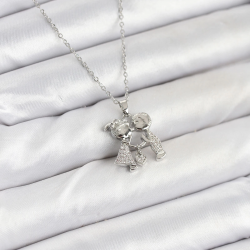 Mey İthalat® 316L Çelik Zincir Gümüş Renk Erkek Kız Model Kadın Kolye