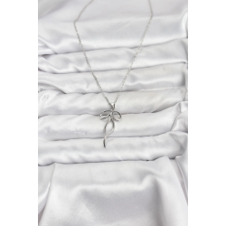 Mey İthalat® 316L Çelik Zincir Gümüş Renk Fiyonk Model Kadın Kolye