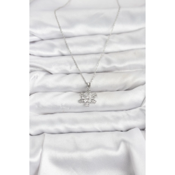 Mey İthalat® 316L Çelik Zincir Gümüş Renk Kar Tanesi Model Zirkon Taşlı Kadın Kolye