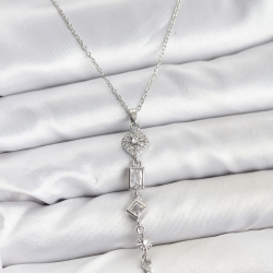 Mey İthalat® 316L Çelik Zincir Gümüş Renk Kutup Yıldızı Enerji Model Kadın Y Kolye