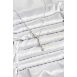 Mey İthalat® 316L Çelik Zincir Gümüş Renk Kutup Yıldızı Model Kadın Kolye