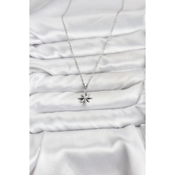 Mey İthalat® 316L Çelik Zincir Gümüş Renk Kutup Yıldızı Model Kadın Kolye