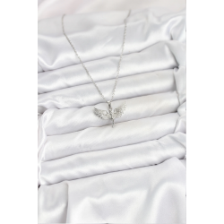 Mey İthalat® 316L Çelik Zincir Gümüş Renk Melek Model Kadın Kolye