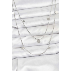 Mey İthalat® 316L Çelik Zincir Gümüş Renk Pullu Kadın Kolye