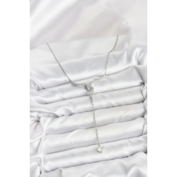 Mey İthalat® 316L Çelik Zincir Gümüş Renk Yılan Model Y Kolye