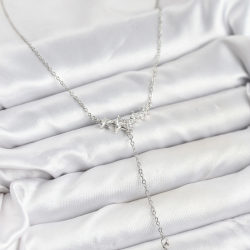 Mey İthalat® 316L Çelik Zincir Gümüş Renk Yıldız Model Y Kadın Kolye