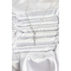 Mey İthalat® 316L Çelik Zincir Gümüş Renk Yonca Model Kadın Kolye