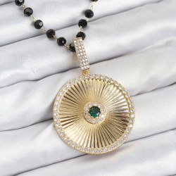 Mey İthalat® 316L Çelik Zincir Kristal Boncuklu Kadın Kolye