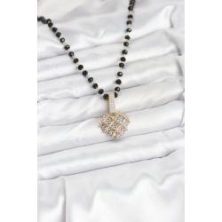Mey İthalat® 316L Çelik Zincir Kristal Boncuklu Kalpli Kadın Kolye