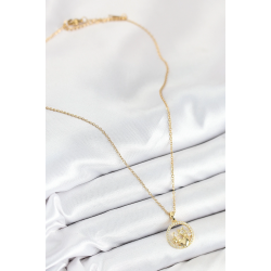 Mey İthalat® 316L Çelik Zirkon Taşlı Yıldız Ve Kalp Model Gold Renk Kadın Kolye