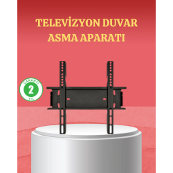 Mey İthalat® 32-42 İnç TV Askı Aparatı Kolay Kurulum Düz ve Kompakt Tasarım
