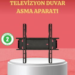 Mey İthalat® 32-42 İnç TV Askı Aparatı Kolay Kurulum Düz ve Kompakt Tasarım