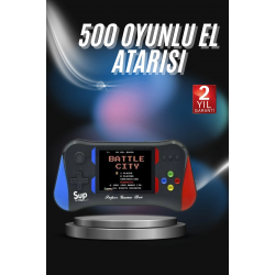 Mey İthalat® 3.5 İnç 500'ü 1 Arada Klasik Oyun Konsolu Nostalji Oyunlu Atari