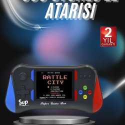Mey İthalat® 3.5 İnç 500'ü 1 Arada Klasik Oyun Konsolu Nostalji Oyunlu Atari