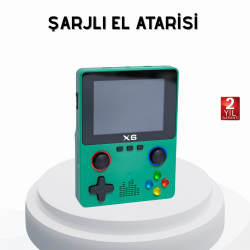 Mey İthalat® 3.5 İnç IPS Ekranlı Taşınabilir Oyun Konsolu Ergonomik Çift Tetikli