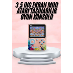 Mey İthalat® 3.5 İnç Klasik Retro LCD Ekran 500 Oyunlu Oyun Konsolu Taşınabilir