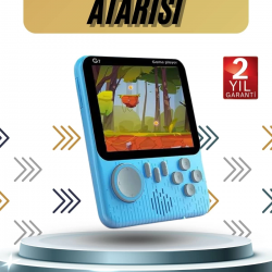 Mey İthalat® 3.5 İnç Mini Atari Taşınabilir Oyun Konsolu 666 Adet Retro Oyun