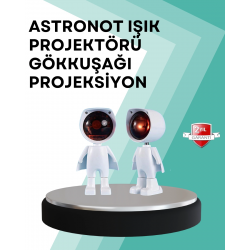 Mey İthalat® 360° Ayarlanabilir Başlıklı Astronot Gece Lambası