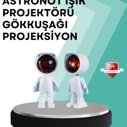 Mey İthalat® 360° Ayarlanabilir Başlıklı Astronot Gece Lambası