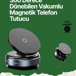 Mey İthalat® 360° Ayarlanabilir Manyetik Araç Telefon Tutucu – Kompakt ve Pratik Tasarım