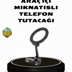Mey İthalat® 360° Dönebilen Katlanır Manyetik Araç Telefon Tutucu – MagSafe Uyumlu, Kompakt ve Şık Tasarım