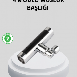 Mey İthalat® 360° Dönebilen Musluk Başlığı 4 Fonksiyonlu Su Tasarruflu ve Dayanıklı