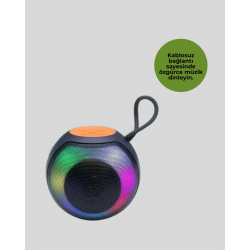 Mey İthalat® 360° Stereo Surround Sesli Taşınabilir Hoparlör