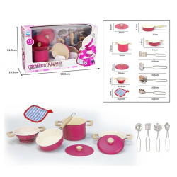 Mey İthalat® 3815-6A Tencere 11 Parça Pembe -Vardem Oyuncak