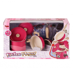 Mey İthalat® 3815-6A Tencere 11 Parça Pembe -Vardem Oyuncak