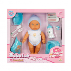 Mey İthalat® 3823 Bakım Zamanı Sesli Gülen Ağlayan Bebek 32 cm -